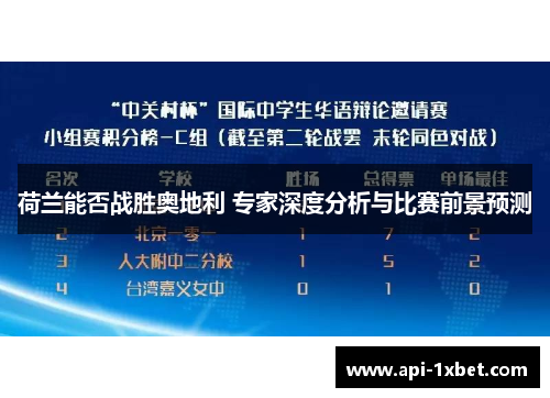 荷兰能否战胜奥地利 专家深度分析与比赛前景预测